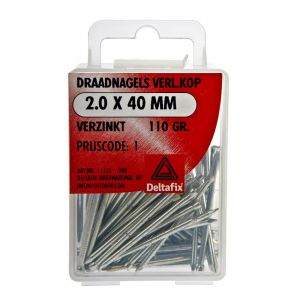 Deltafix draadnagel verloren kop verzinkt 2.0x40 mm DIN 1152 110 g 11131