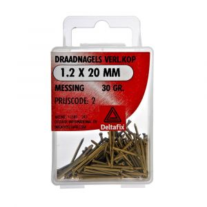 Deltafix draadnagel verloren kop messing 1.2x20 mm DIN 1152 30 g 11149