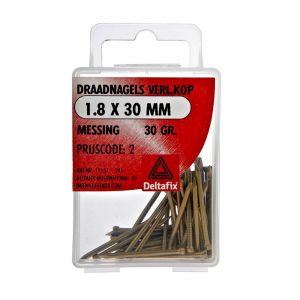 Deltafix draadnagel verloren kop messing 1.8x30 mm DIN 1152 30 g 11151