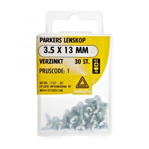 Deltafix parker lenskop Phillips PH verzinkt 3.5x13 mm DIN 7983C blister 30 stuks 11532