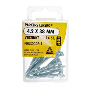 Deltafix parker lenskop Phillips PH verzinkt 4.2x38 mm DIN 7983C blister 14 stuks 11541