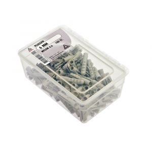 Deltafix nylon plug grijs 6 mm kuipje 100 stuks 11731