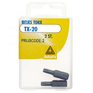 Deltafix bitje Torx TX 20 blister 2 stuks 12320