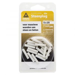 Deltafix plastic steenplug classic groen 7x35 mm blister 25 stuks 23397