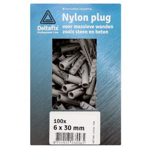 Deltafix nylon plug grijs 4x20 mm doos 125 stuks 23554