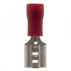 Deltafix kabelschoen vrouw rood 6.3 mm doos 50 stuks 26101