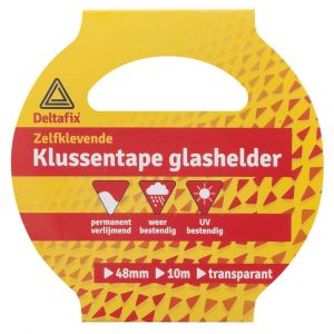 Deltafix ducttape zelfklevend standaard glashelder 10 m x 48 mm 415