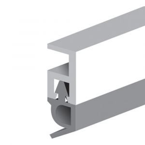 Deltafix tochtprofiel opbouw acrylbestendig wit kunststof 2.40 m x 18x7 mm 4210