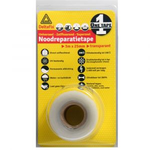 Deltafix noodreparatietape zelffuserend silicone zwart 3 m x 25 mm 531