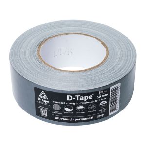 D-Tape ducttape zelfklevend standaard grijs 50 m x 50x0.22 mm 5555