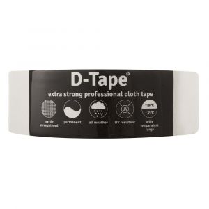 D-Tape ducttape zelfklevend extra kwaliteit permanent wit 50 m x 50x0.32 mm 5572