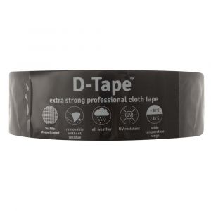 D-Tape ducttape zelfklevend extra kwaliteit verwijderbaar zwart 50 m x 50x0.32 mm 5591