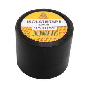 Deltafix isolatieband zelfklevend met barcode zwart 20 m x 50x0.13 mm 4740