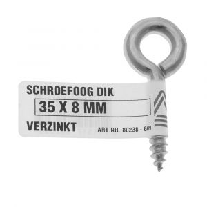 Deltafix schroefoog windhaak extra dik verzinkt 35x10 mm 80238