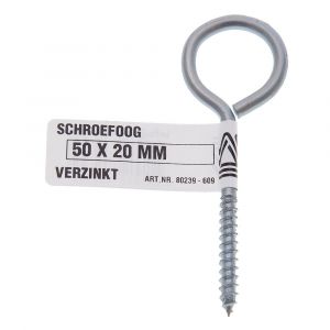 Deltafix schroefoog standaard verzinkt 50x20 mm 80239