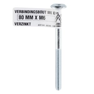 Deltafix verbindingsbout zonder moer verzinkt M6x80 mm 80290