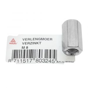 Deltafix verlengmoer verzinkt M6 DIN 6334 80323