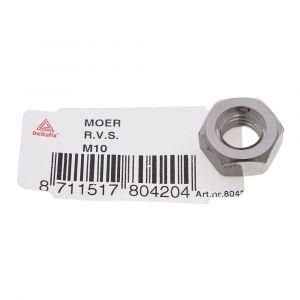 Deltafix moer zeskant RVS A2 M6 DIN 934 80416