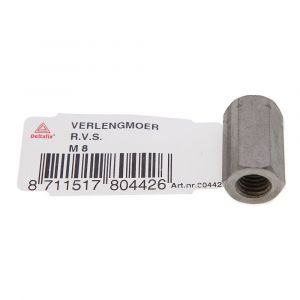 Deltafix verlengmoer RVS A2 M10 DIN 6334 80444