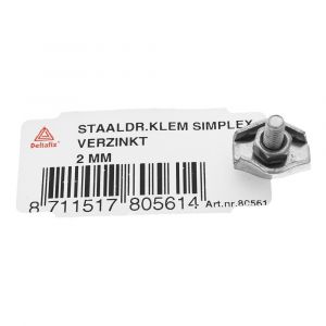 Deltafix staaldraadklem simplex verzinkt 2 mm 80561