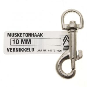 Deltafix musketonhaak standaard vernikkeld 16 mm 80571