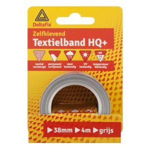 Deltafix ducttape zelfklevend textielband HQ+ geel 4 m x 38 mm 813