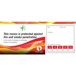 Zwaluw Fireprotect FP Sealing Sticker afdichtingen brandwerend doorvoer identificatie sticker set 10 stuks 211010