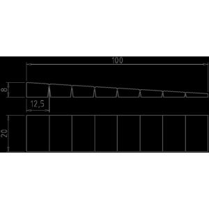 QlinQ wig kunststof bruin 100x20 mm 2-8 mm breekbaar set 4 stuks 1032471