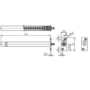 QlinQ inboordeurveer verzinkt 16x175 mm 1034392