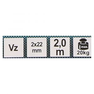 QlinQ voetketting 22x2 mm verzinkt 2 m 1095763