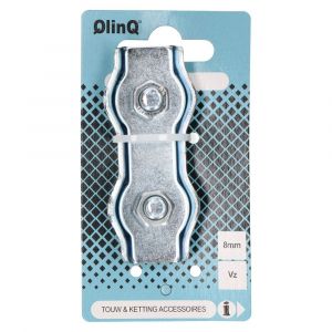 QlinQ duplexstaaldraadklem 8 mm verzinkt 1095882