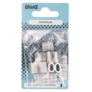 QlinQ persklem 4 mm aluminium set 10 stuks 1095889