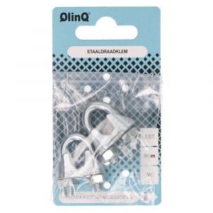 QlinQ staaldraadklem 8 mm verzinkt set 2 stuks 1095892