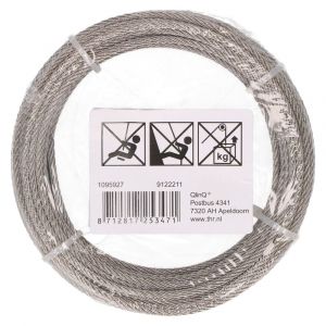 QlinQ staaldraad 3 mm RVS 10 m rol 1095927