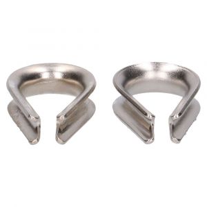 QlinQ puntkous 8 mm groef RVS set 2 stuks 1095953