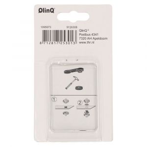 QlinQ zeilring 12 mm vernikkeld set 10 stuks met tool 1095973