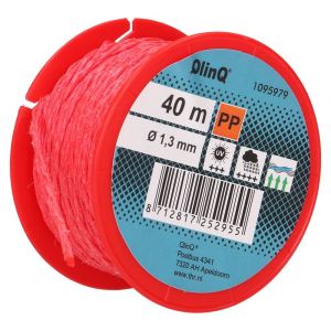 QlinQ multikoord PP 1.3 mm gedraaid rood of wit 40 m rol 1095979