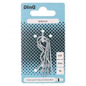 QlinQ borgclip 2 mm enkel verzinkt set 4 stuks 1096080