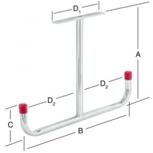 QlinQ plafondhaak-T 293x430x180x52 mm verzinkt 1104245