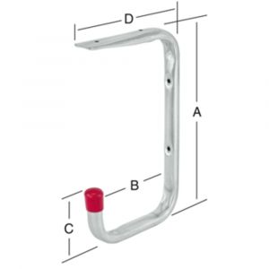 QlinQ wand- of plankhaak 158x115x52 mm verzinkt 1104246