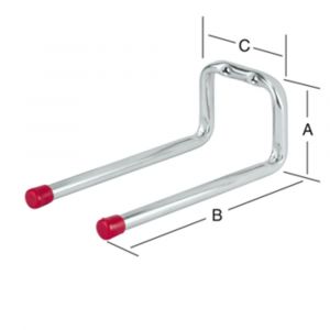 QlinQ wandhaak dubbel recht 78x198 mm verzinkt 1104249