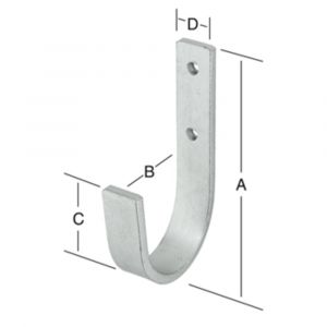 QlinQ haak J model 110x60x20x5 mm verzinkt 1104251