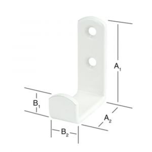 QlinQ wandhaak plat 65x87x17x3,5 mm wit 1104278