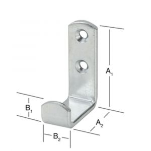 QlinQ wandhaak plat 49x36x17x3,5 mm verzinkt 1104277