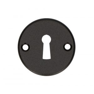 QlinQ sleutelgatplaat rond 50 mm aluminium zwart blister 1106157
