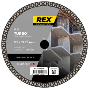 REX Turbo diamantzaagblad 125 mm asgat 22.23 mm beton 7288906