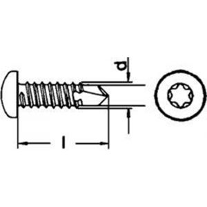 ASF boorschroef DIN 7504M 4,2x19 mm bolcilinderkop Torx T 20 RVS A2 85442216