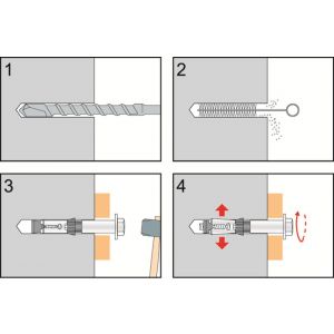 FM ATS-Evo SK krachtkeilanker 10x70 mm M6 plat verzonken kop 40844015