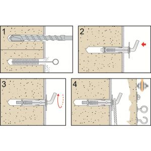 FM TAM hollewandanker 8x40 mm verzinkt met schroef 46354004