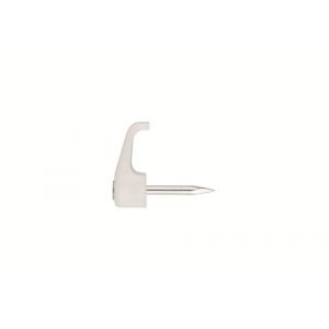 Index GR-NY BL kabelclip nagel wit voor platte kabel 2x1 mm nylon blister IXBZGRB010